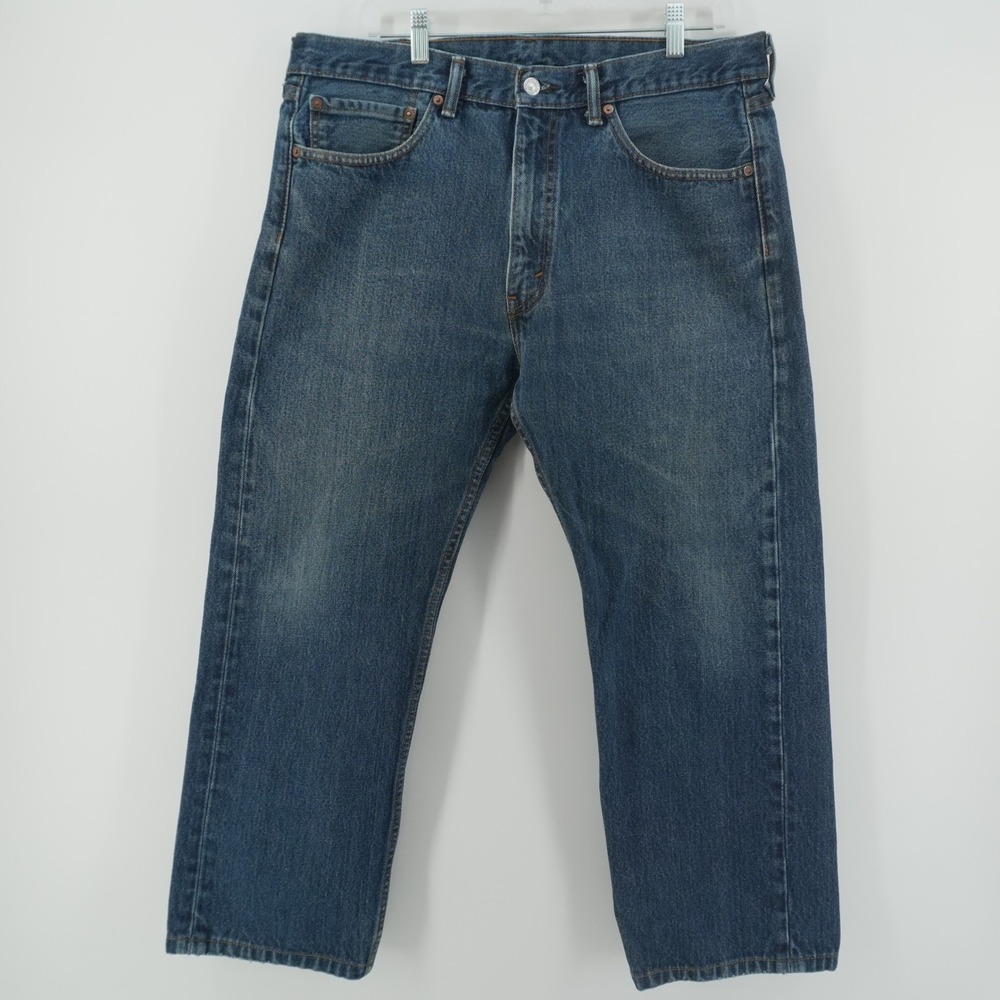Levi's 505 Regular Fit Jeans Mens 36x26 Blue Straight Leg Denim 100% Cotton